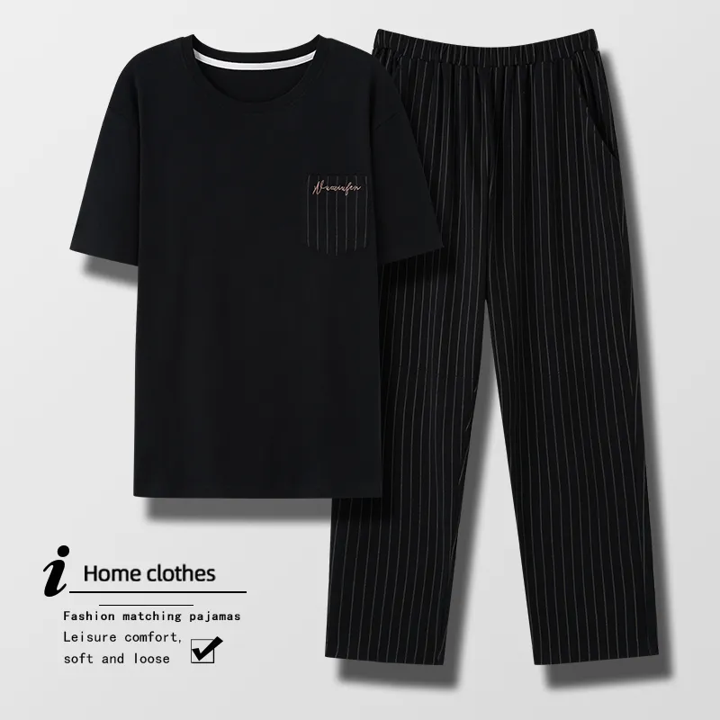 Mulong Family Pajama Set Men's Black-2
