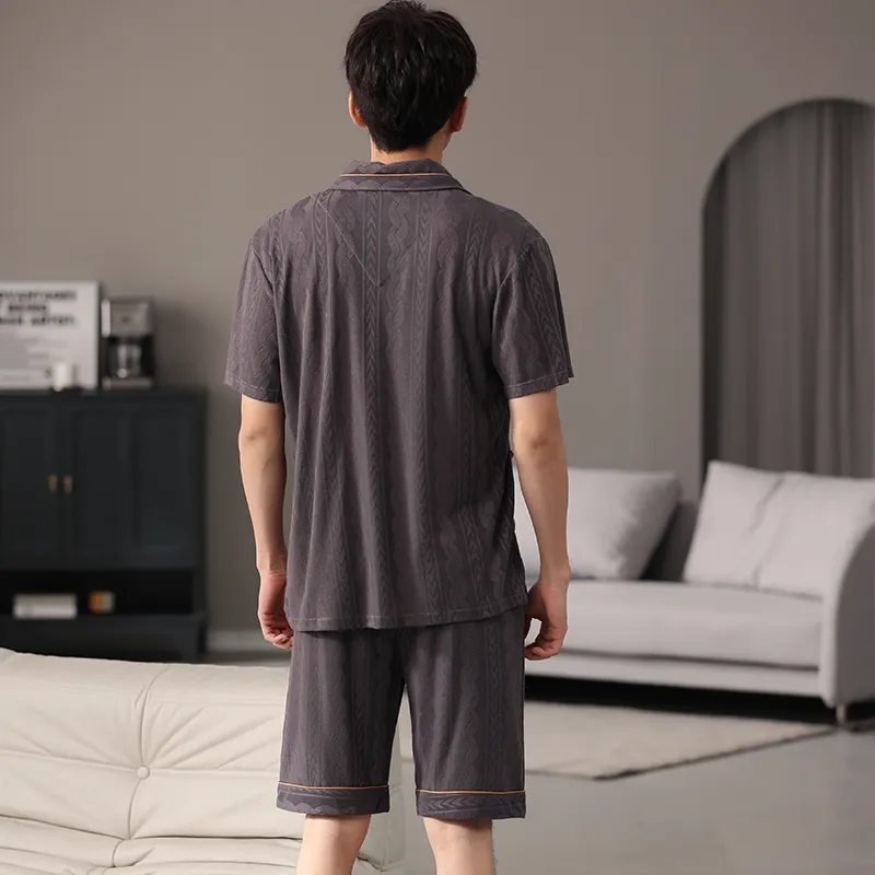 Mulong Family Pajama Set Men's Dark Gray-1