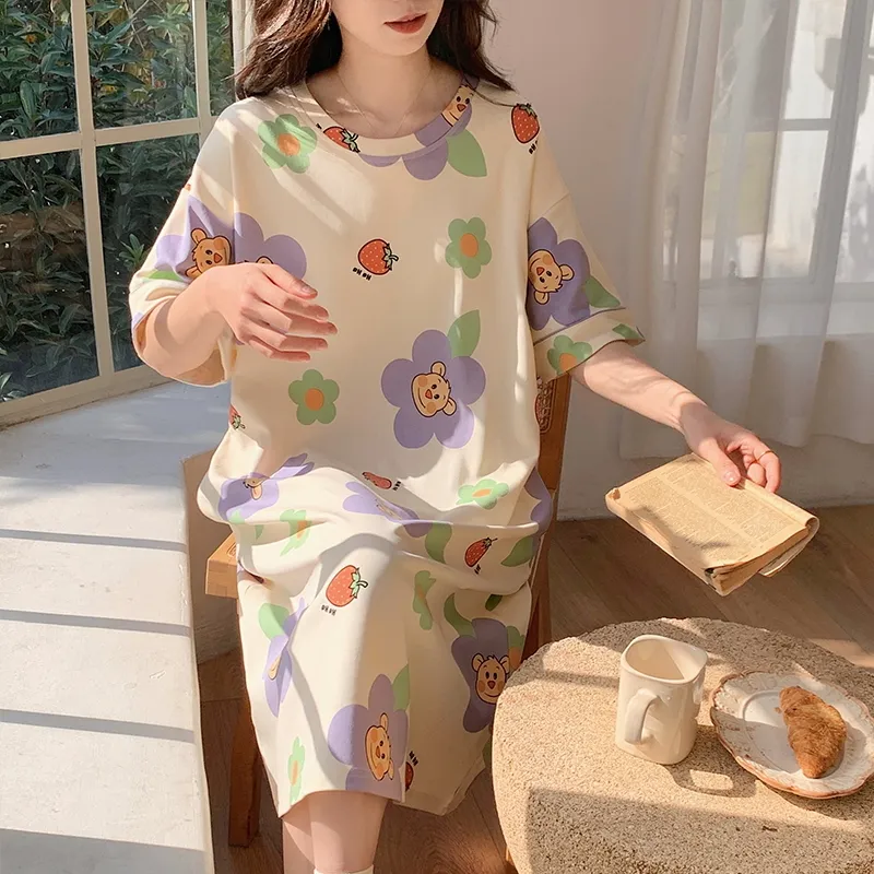 Mulong Family Nightgown Women's Light Yellow-2