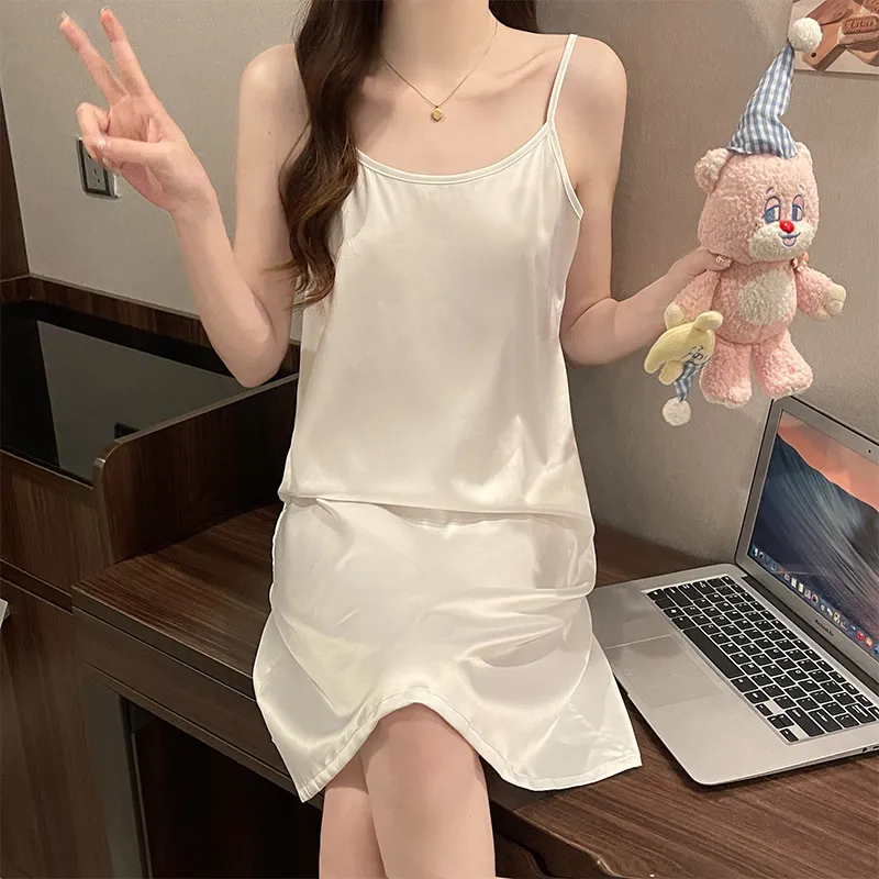 Mulong Family Nightgown Women's White-5