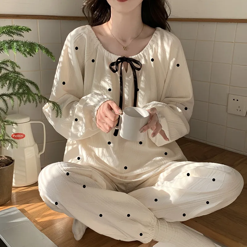 Mulong Family Pajama Set Women's White-4