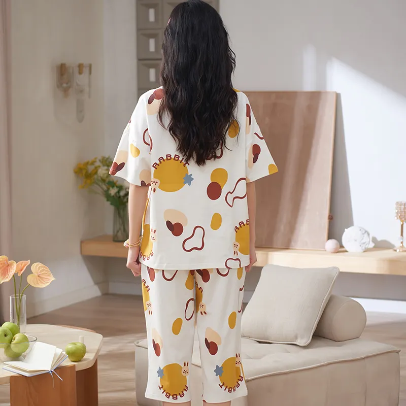Mulong Family Pajama Set Women's White-2