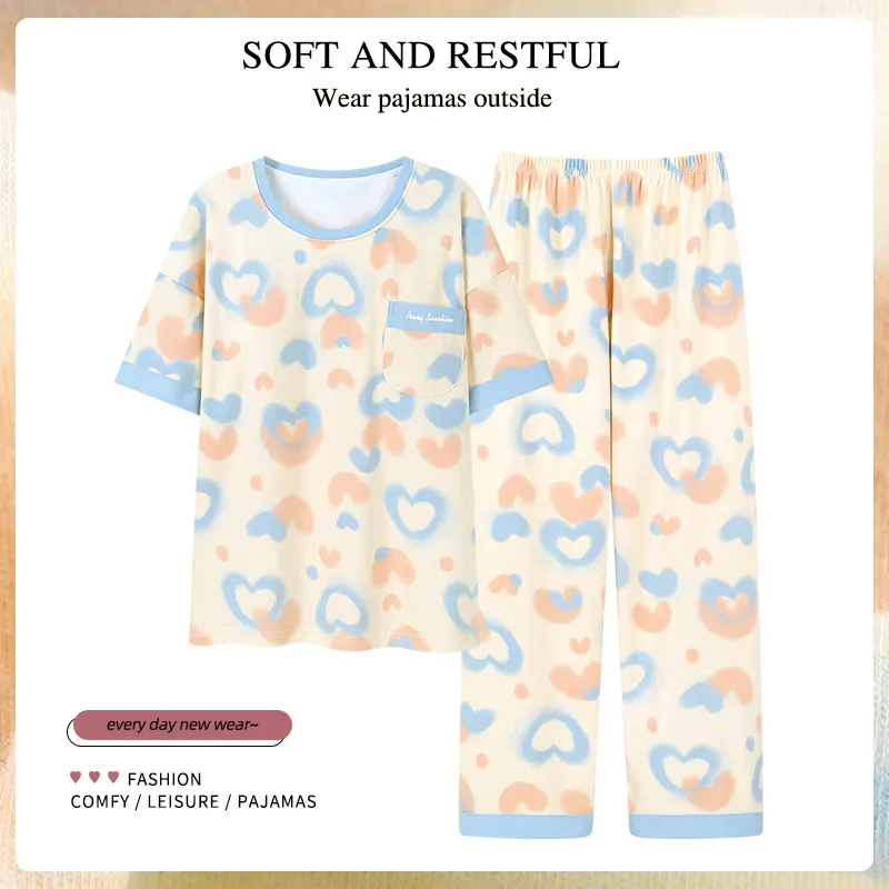 Mulong Family Pajama Set Women's Apricot-1