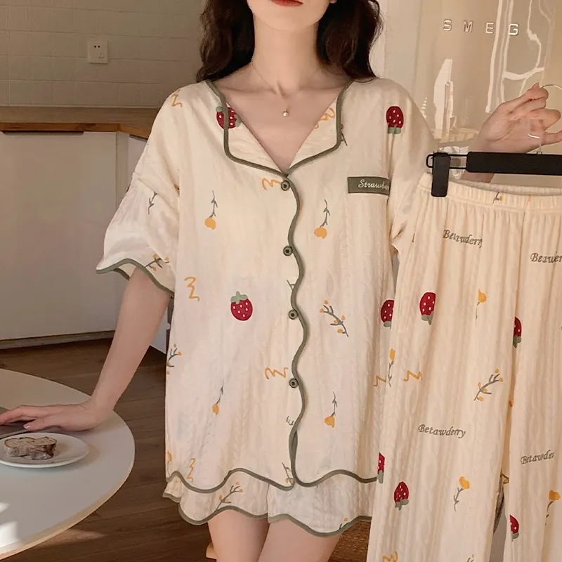 Mulong Family Pajama Set Women's Apricot-1
