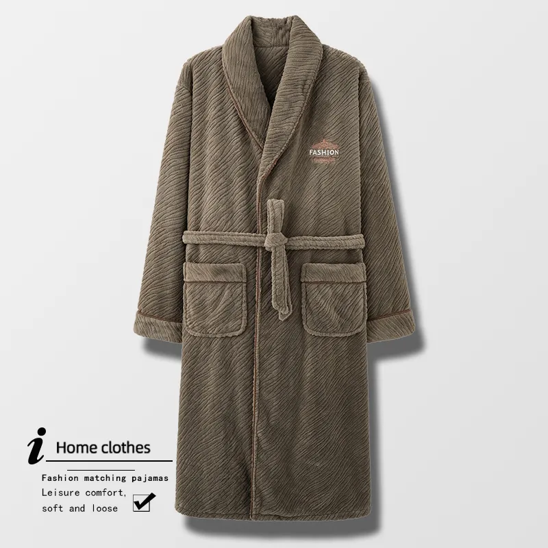 Mulong Family Pajama Robe Men's Camel-2