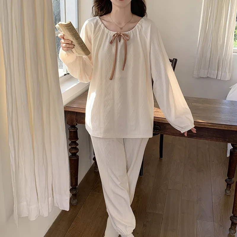 Mulong Family Pajama Set Women's White-6
