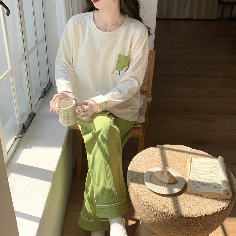 Mulong Family Pajama Set Women's Apricot-6