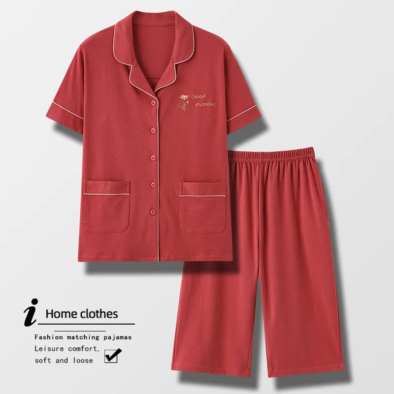 Mulong Family Pajama Set Women's Red-2