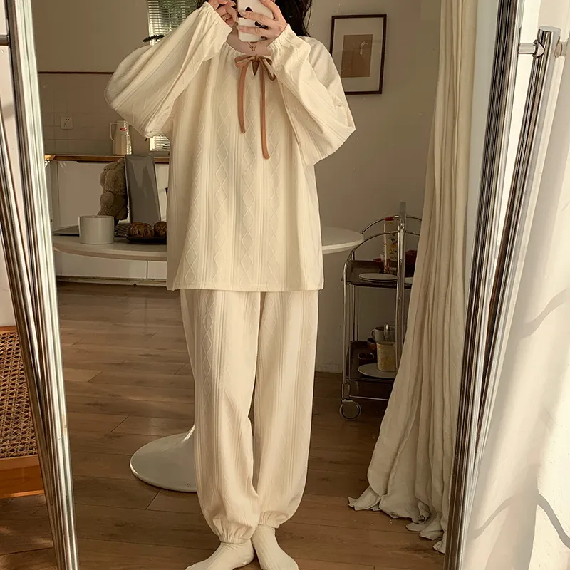Mulong Family Pajama Set Women's White-7