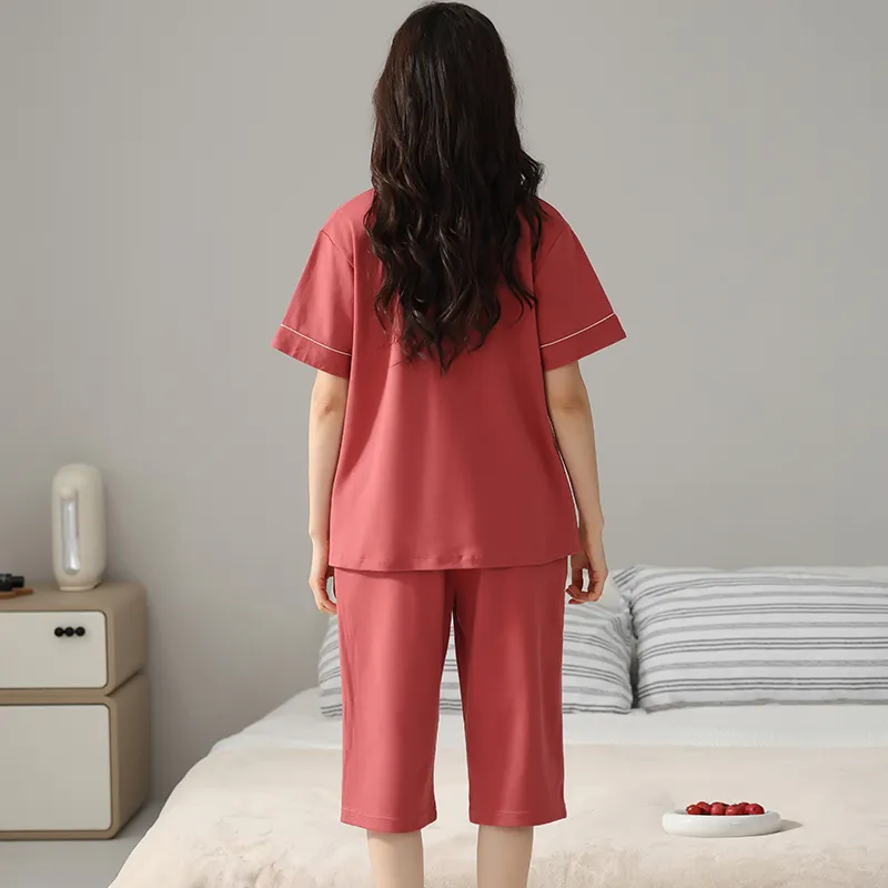 Mulong Family Pajama Set Women's Red-1