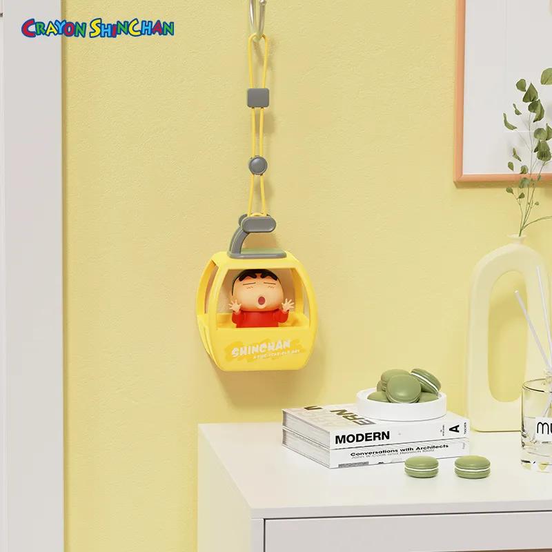 ROCK Crayon Shin Chan Solar Self Rotating Cute Plush Self Rotating Bedroom Desktop Chibi Figures-33
