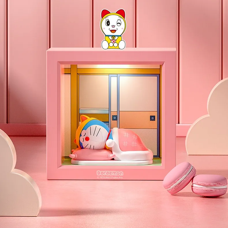 ROCK x Doraemon Sleeping Baby Commemorative Edition Photo Frame With Night Light Chibi Figures-3