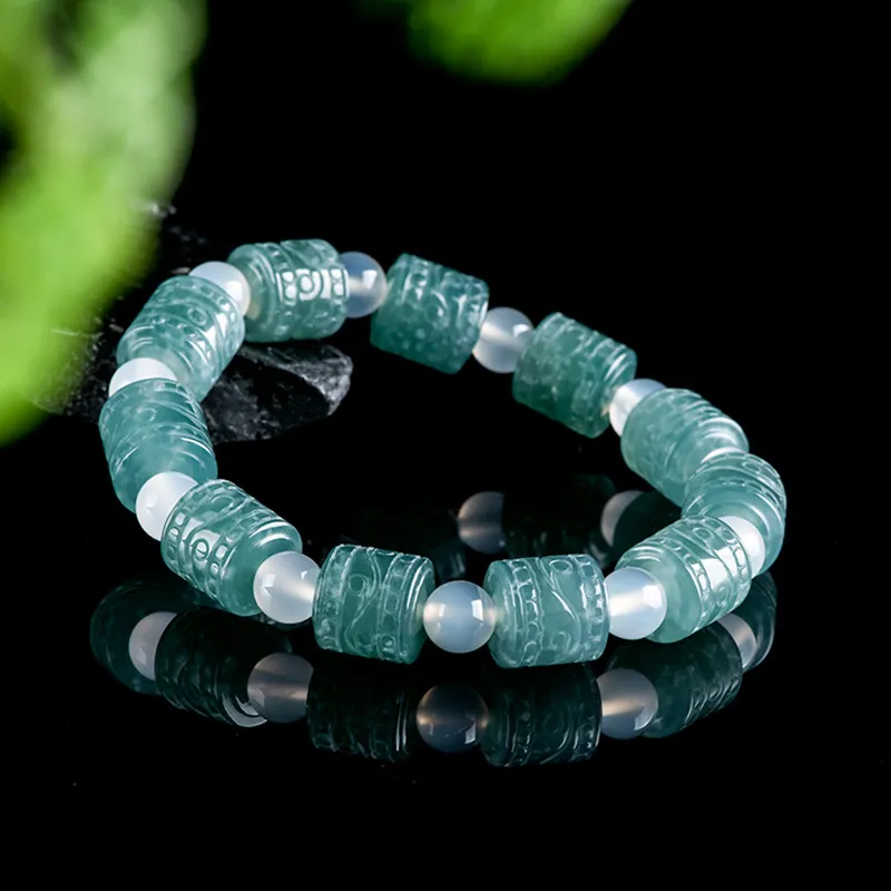 HUISHI Glutinous Jade Jadeite Bracelets Unisex-2