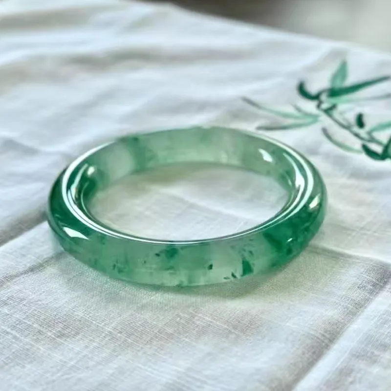 HUISHI African Emerald Bangles Women's-2