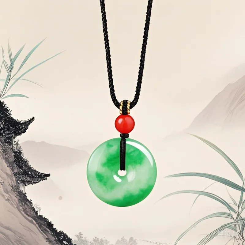 HUISHI African Emerald Necklaces Unisex-3