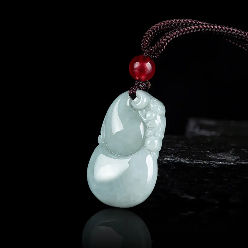 HUISHI Glutinous Jade Jadeite Necklaces Unisex-2