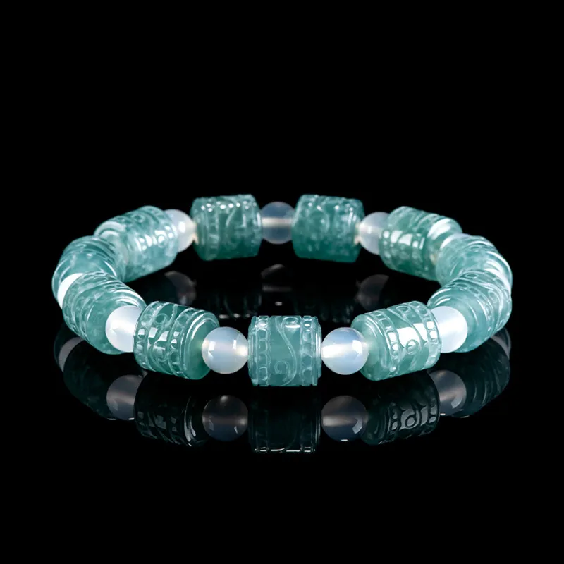 HUISHI Glutinous Jade Jadeite Bracelets Unisex-1