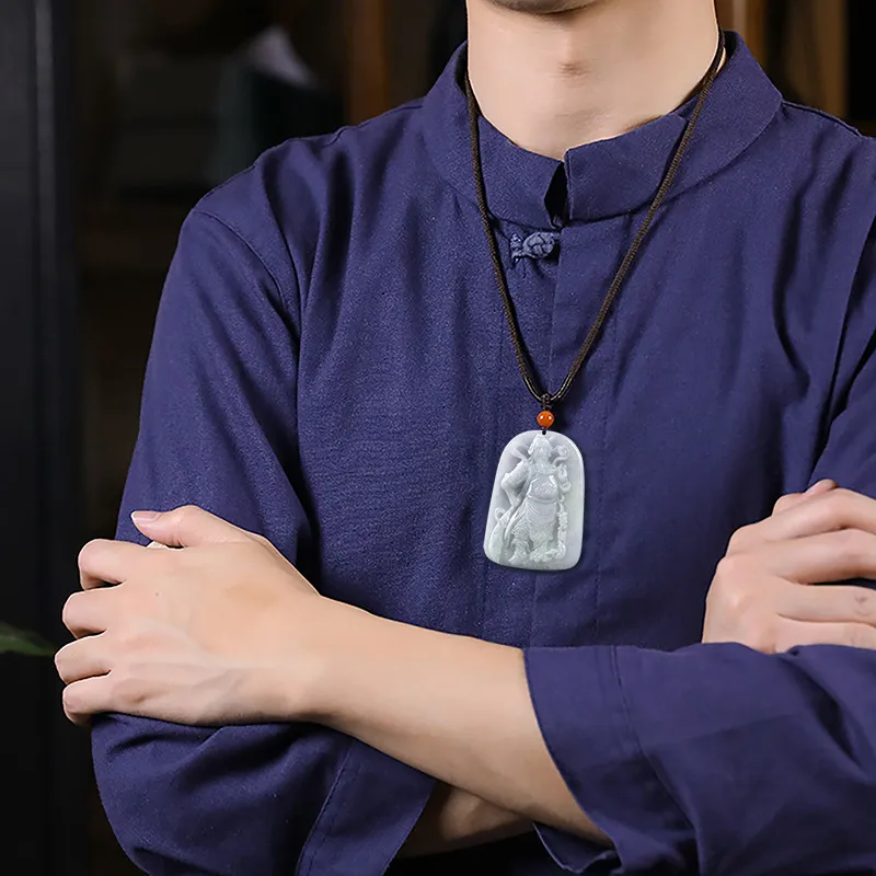 HUISHI Glutinous Jade Necklaces Unisex-4