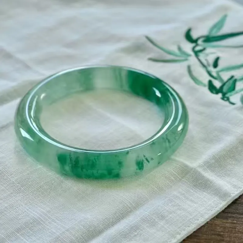 HUISHI African Emerald Bangles Women's-3