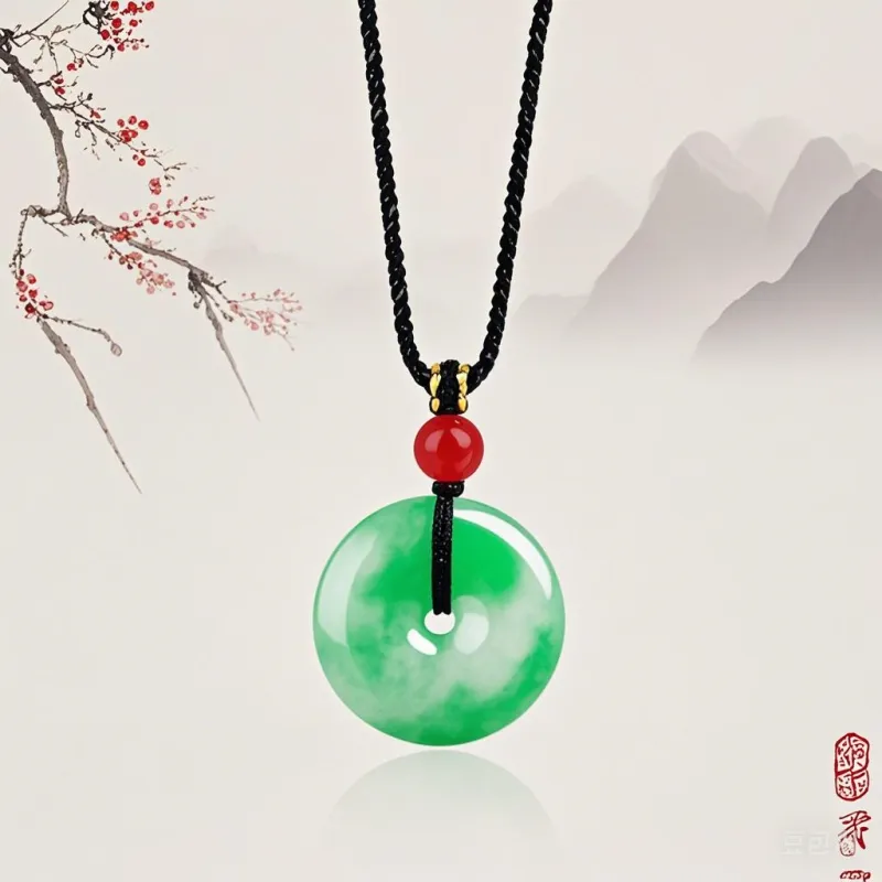HUISHI African Emerald Necklaces Unisex-4