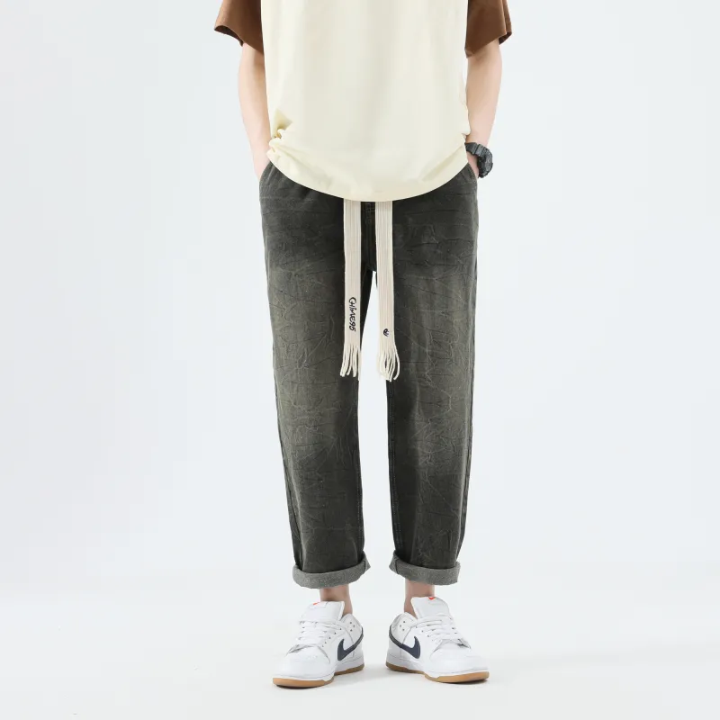 RHIME Jeans Unisex Yellow Mud Black-2