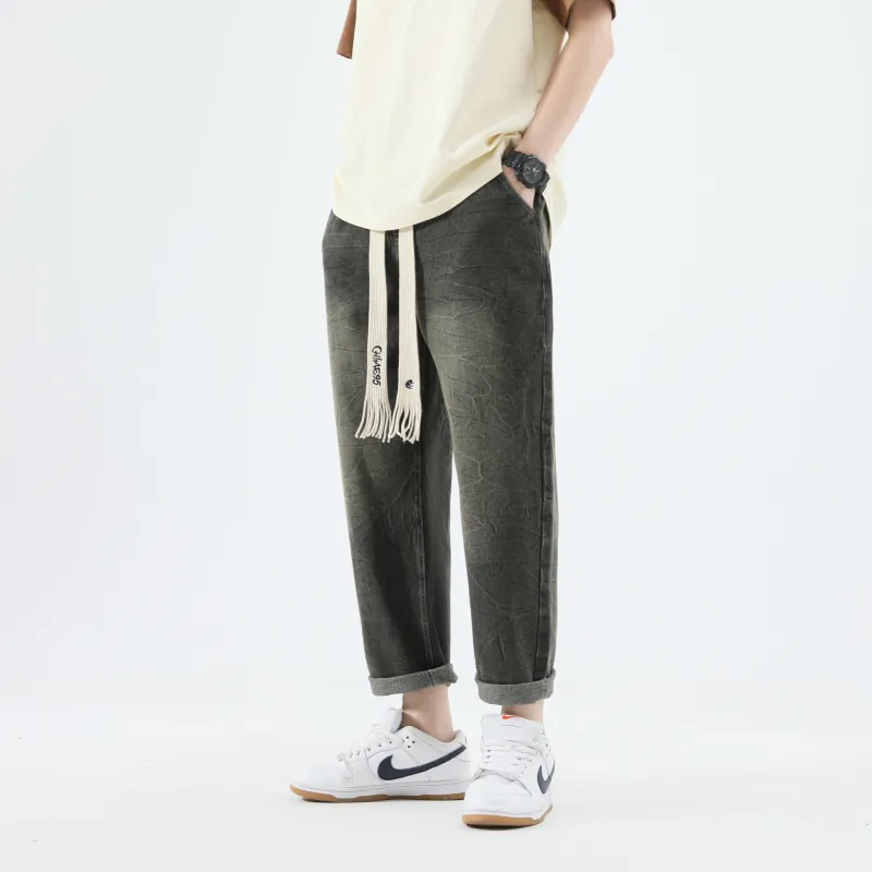 RHIME Jeans Unisex Yellow Mud Black-4