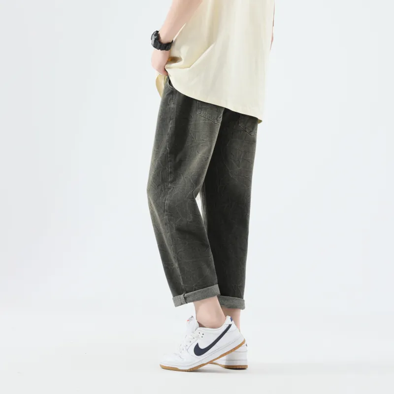 RHIME Jeans Unisex Yellow Mud Black-5