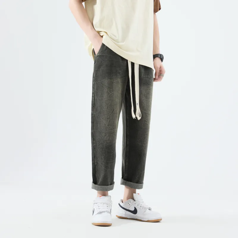 RHIME Jeans Unisex Yellow Mud Black-6
