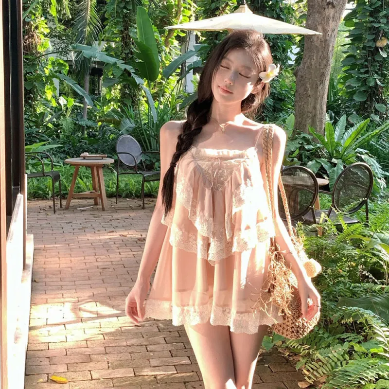 FLIM Slip Dresses Women's Pink Bear Box-4