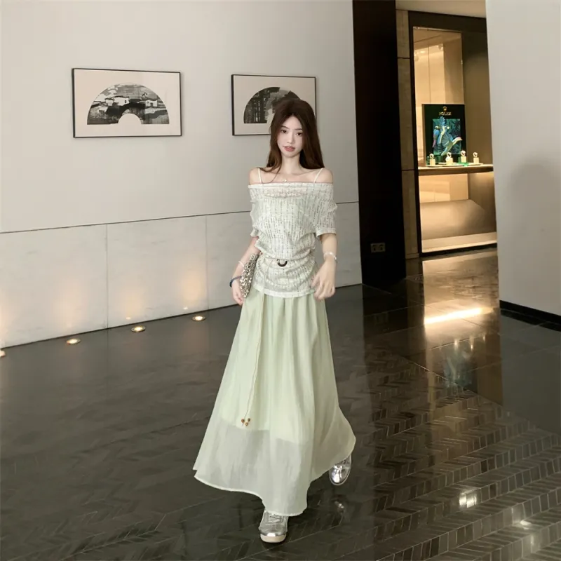 FLIM Two Piece Skirt Sets Women's-2