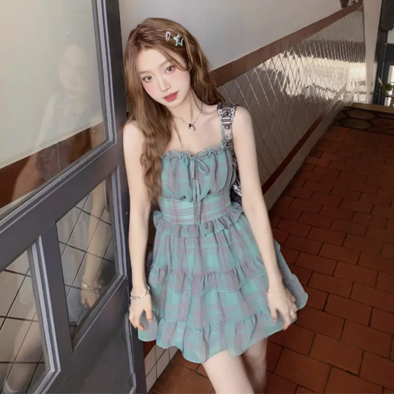 FLIM Slip Dresses Women's Turquoise-3