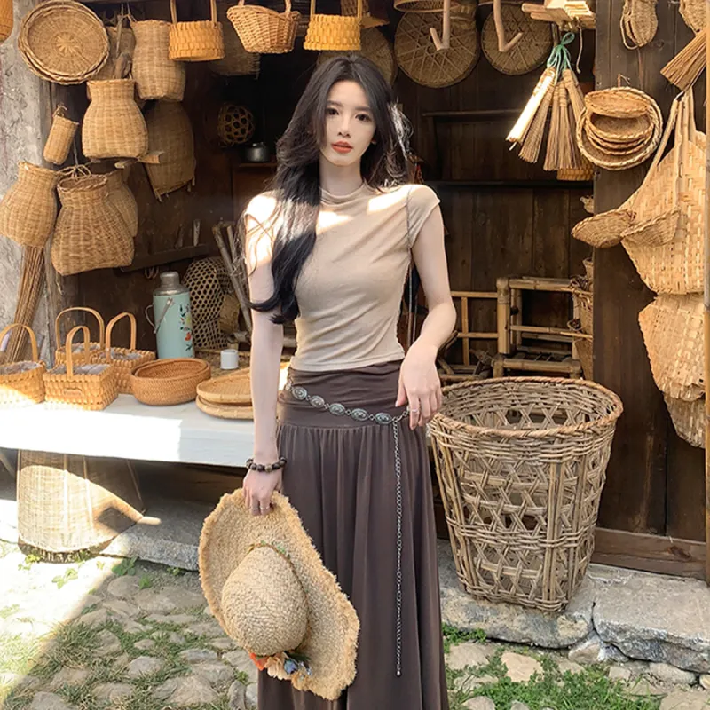 FLIM Two Piece Skirt Sets Women's-3