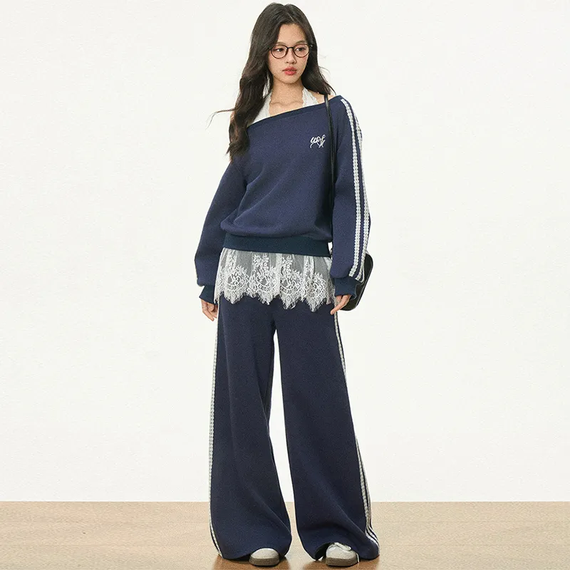 FLIM Casual Suit Women's Navy Blue-2