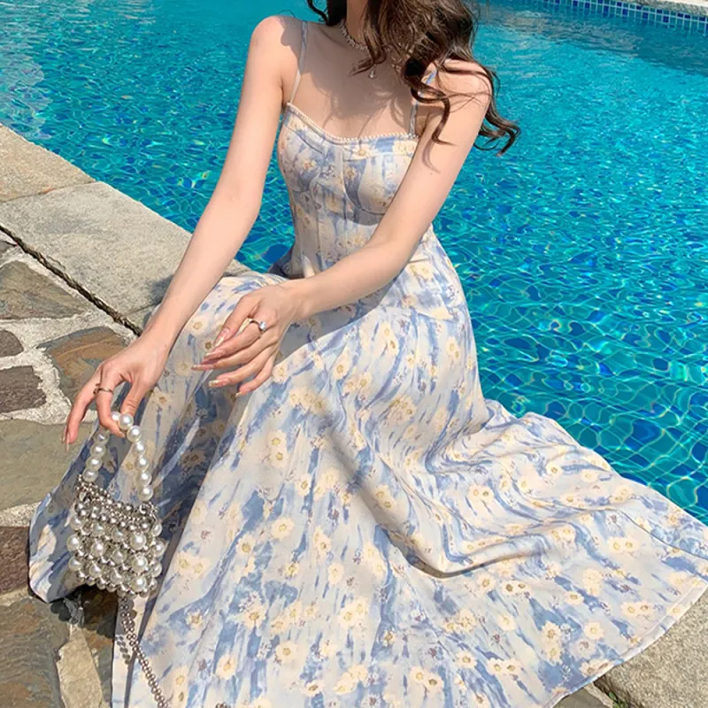 FLIM Slip Dress Women's Light Blue-2