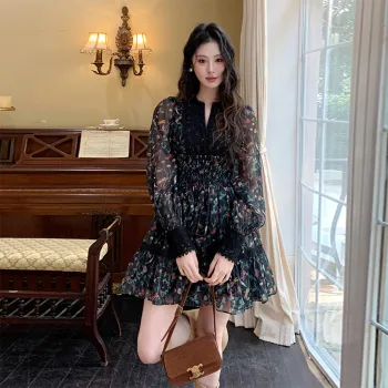 FLIM Long Sleeved Dress Women's Black