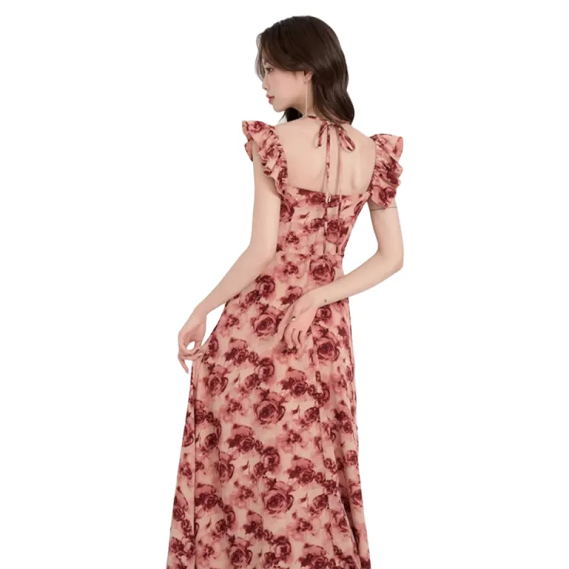 FLIM Sleeveless Dresses Women's Floral-1