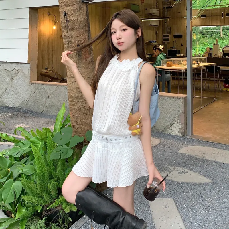 FLIM Sleeveless Dresses Women's White Bear Box-3