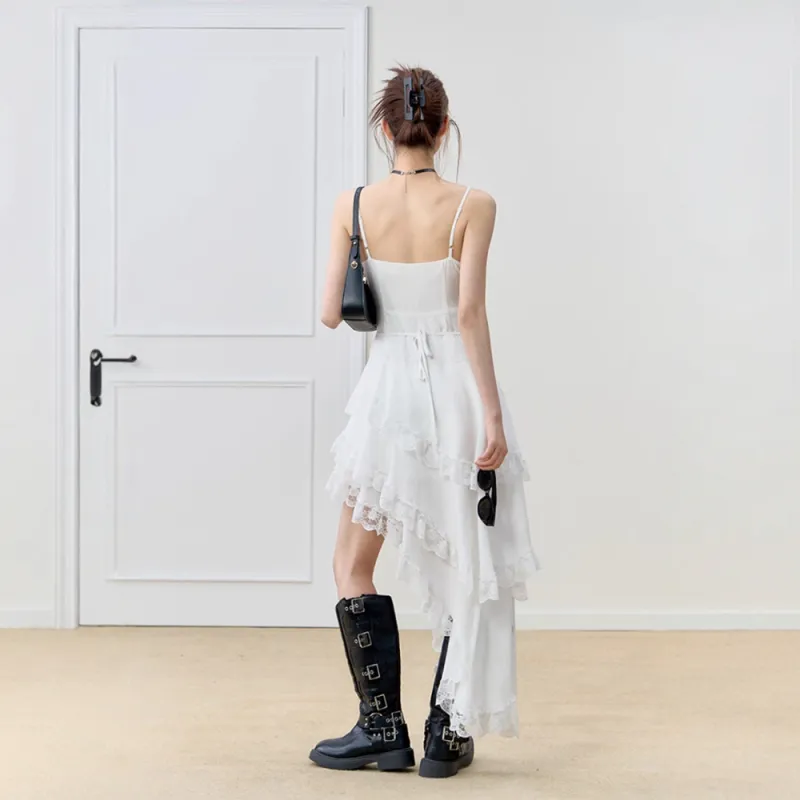 FLIM Slip Dresses Women's White-5