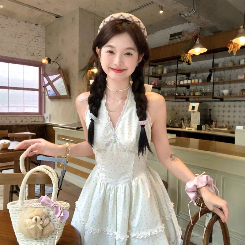 FLIM Sleeveless Dresses Women's White-1