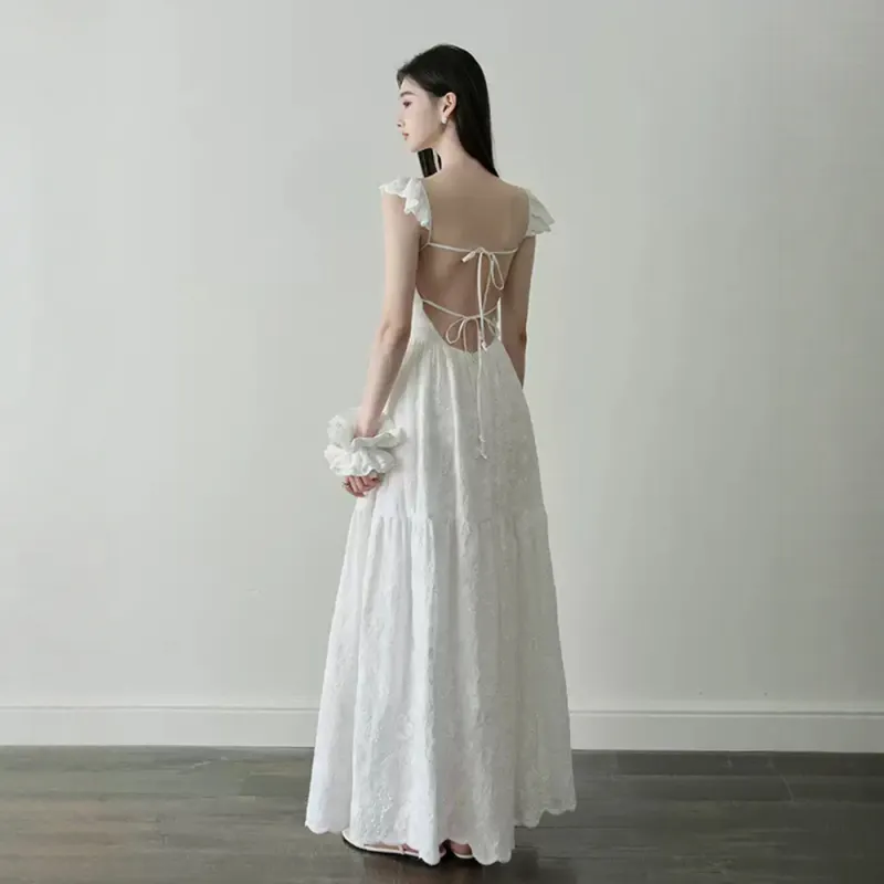 FLIM Slip Dresses Women's White Bear Box-4