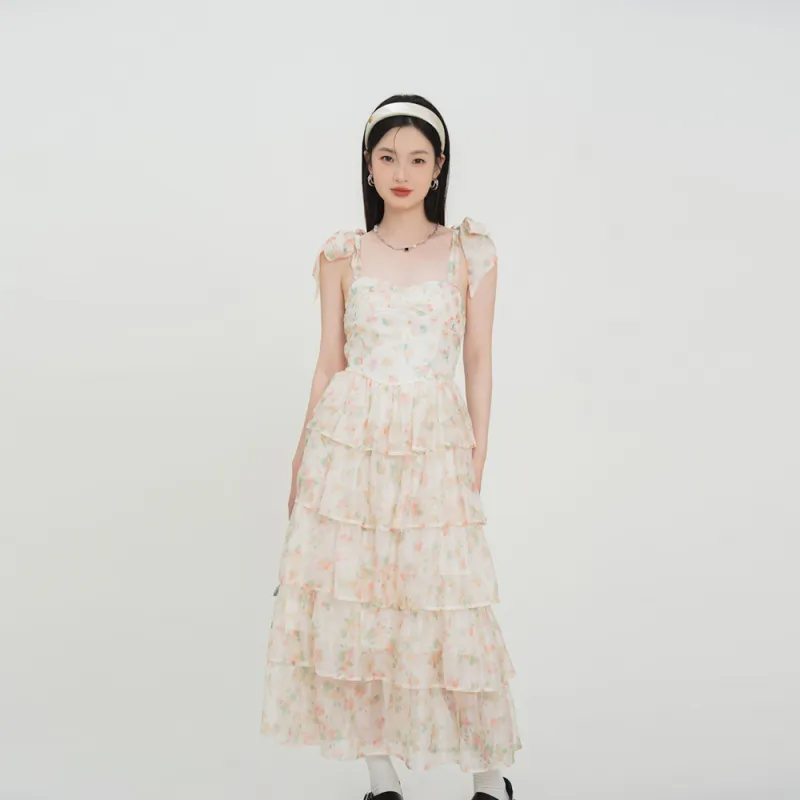 FLIM Slip Dresses Women's Apricot Blossom-9