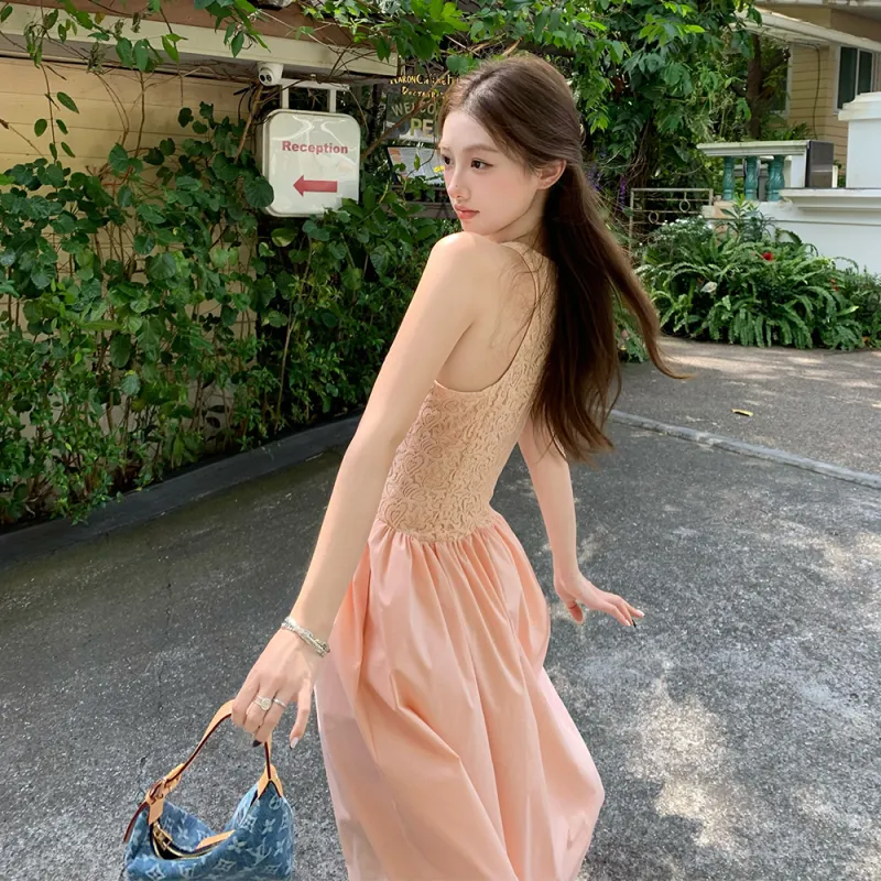 FLIM Sleeveless Dress Women's Pink-4