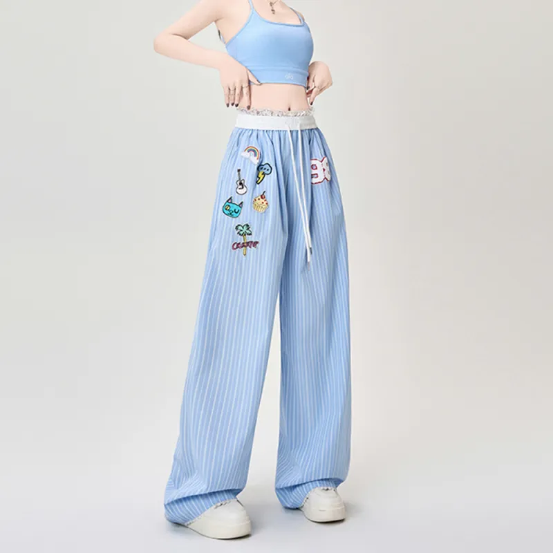 FLIM Casual Pants Women's Sky Blue-3
