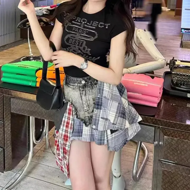 FLIM Denim Short Skirts Women's-3