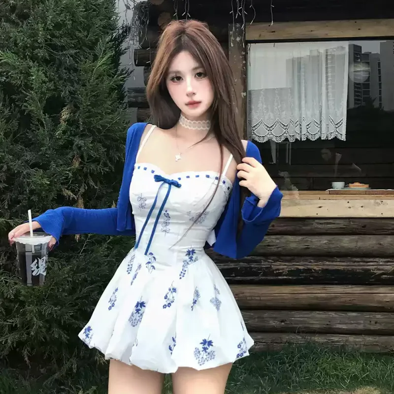 FLIM Slip Dresses Women's Blue Box-2