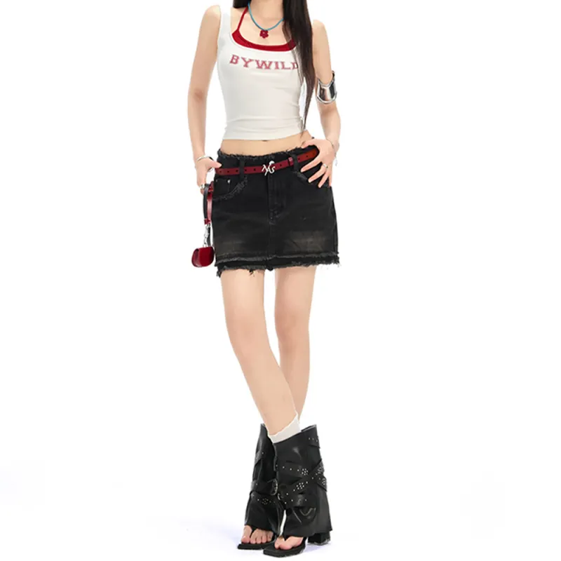 FLIM Denim Short Skirts Women's-2