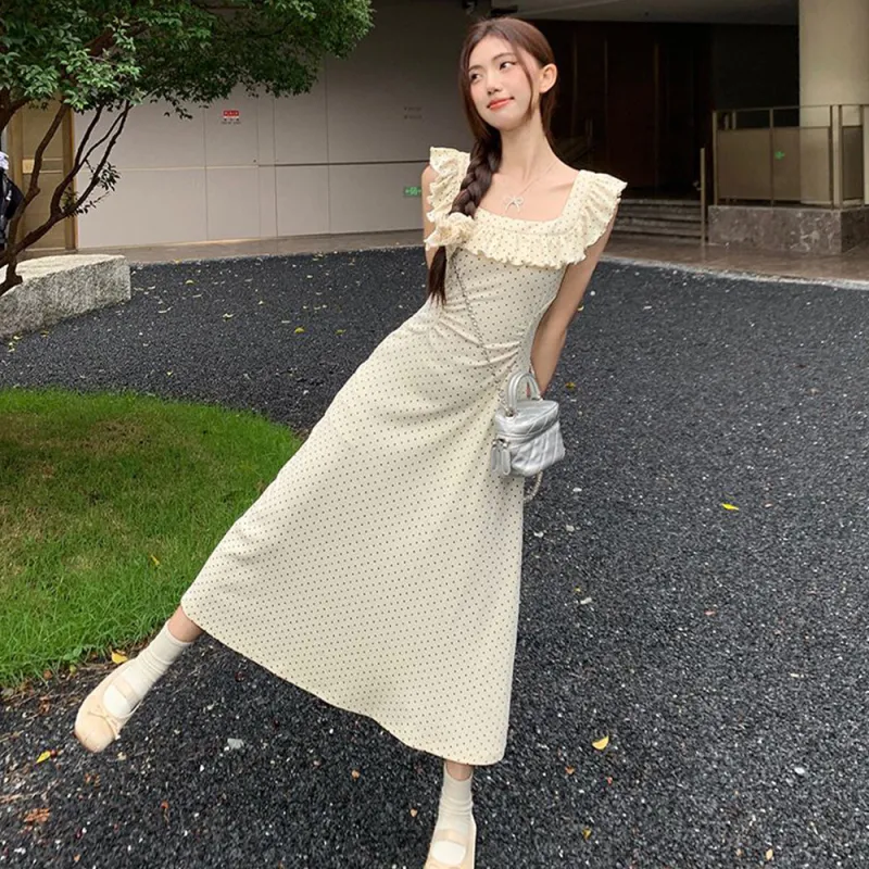 FLIM Sleeveless Dress Women's Apricot-4