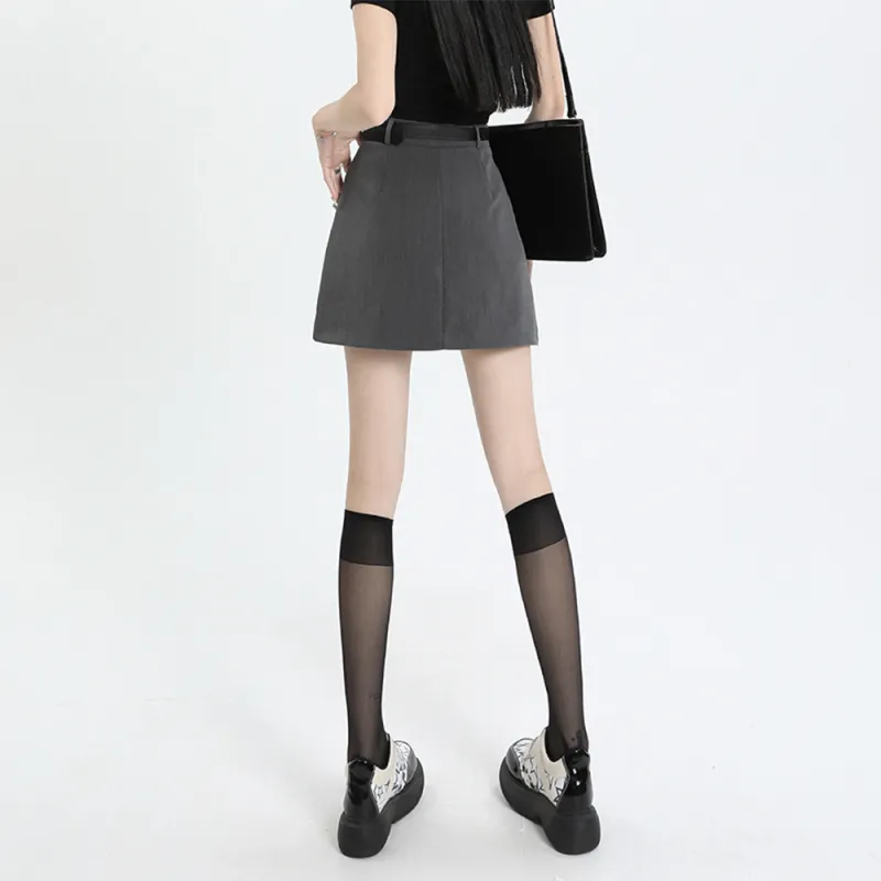 FLIM Casual Short Skirts Women's Coffee-8
