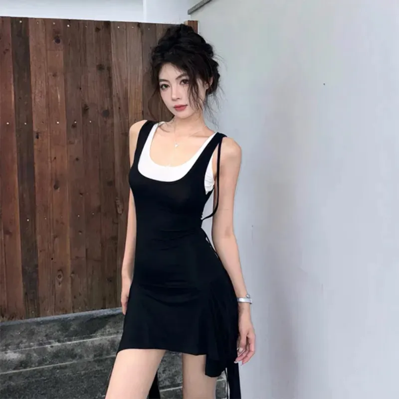 FLIM Slip Dresses Women's Black Bear Box-2
