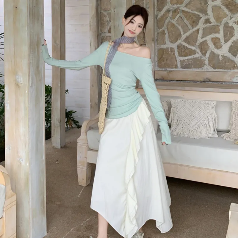 FLIM Two Piece Skirt Sets Women's-1